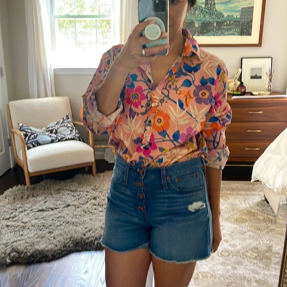 J. Crew High Rise Button Front JeanShort - Picture 13 of 13